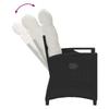 Garden Chair 2 Pcs Black and Cream 56 X 60 X 112 Cm