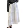 Spring 2026 High Waist Patchwork Wood Ear Ruffle Korean Style Long Cake Skirt