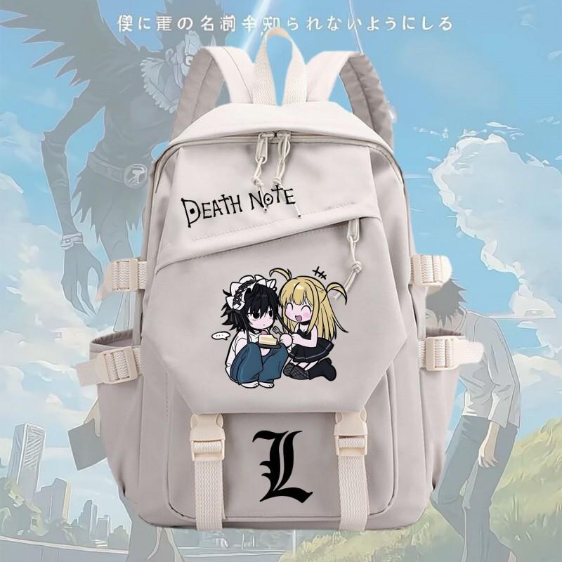 Anime Notebook L Light Yagami Cosplay School Backpack Teens Unisex Large Capacity Nylon Daily Use