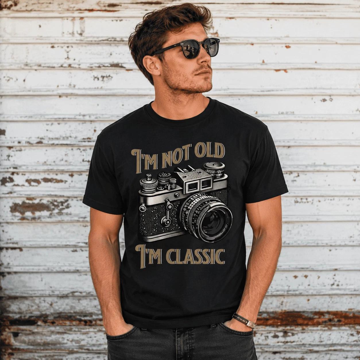 I m Not Old I m a Masterpiece T-Shirt Funny Photographer Camera Tee XXXL
