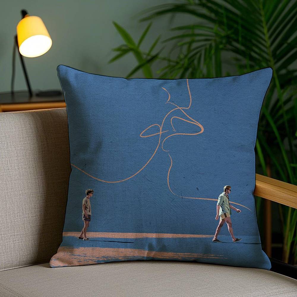 C-Call Me by Your Name Pillow Case Sofa Short Plush Double-sided HD Printing Room Home Office Gift Cushion Cover