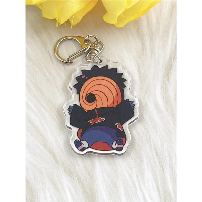 Anime Naruto Acrylic Keychain Accessaries Uzumaki Naruto Cartoon Keyring