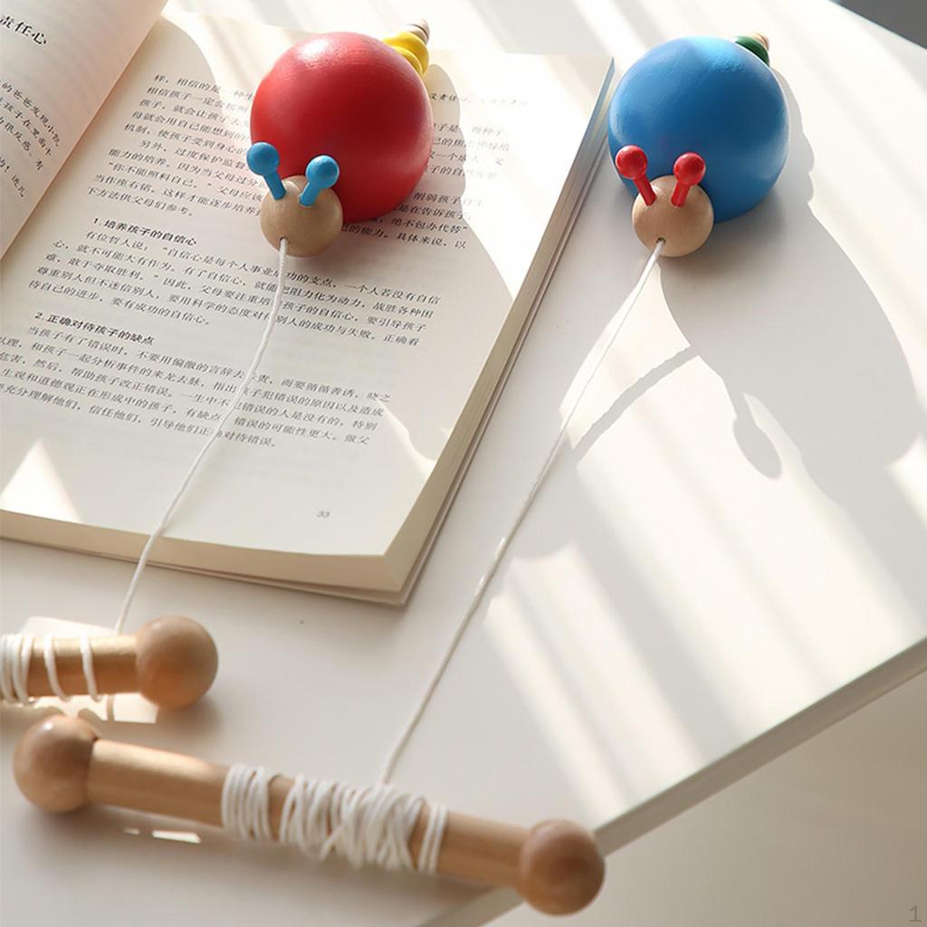2x Montessori Baby Toys, Animal Pull String Wooden Toy for Kids Age 3 4 5 6 Boys