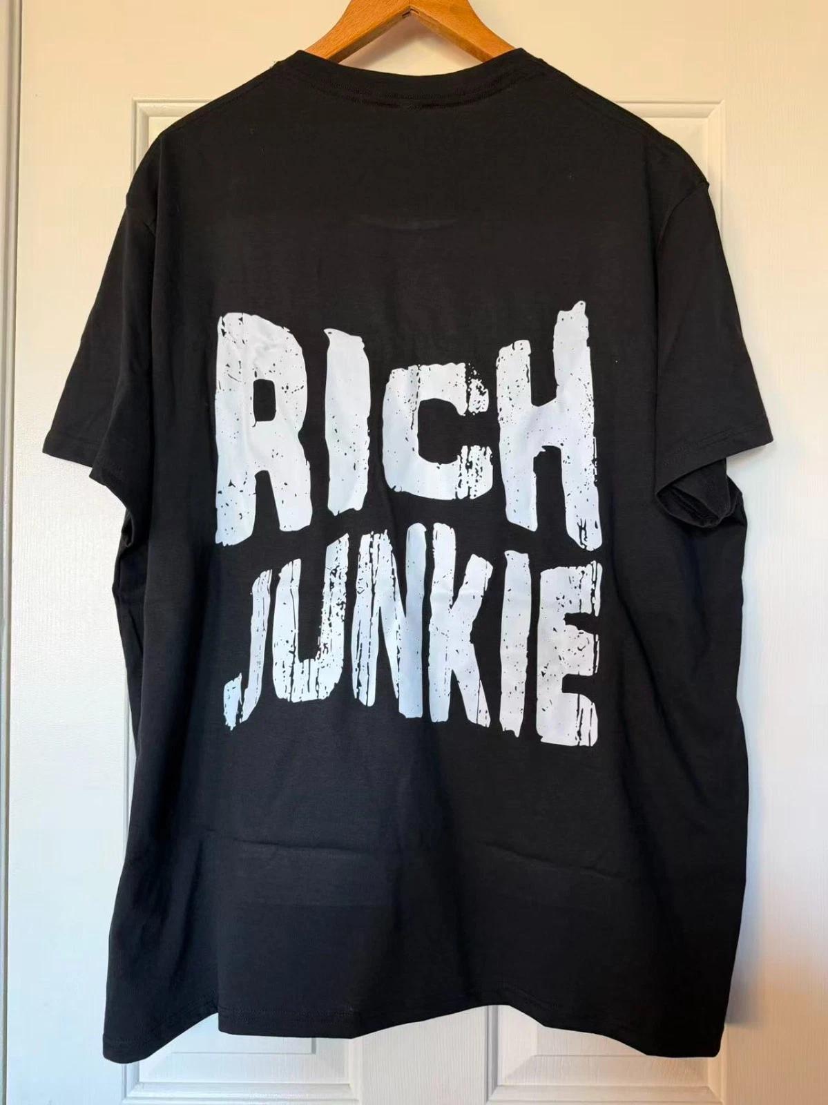 Rich Junkie Back Print T-Shirt – Hustle Money Streetwear Graphic Tee XL