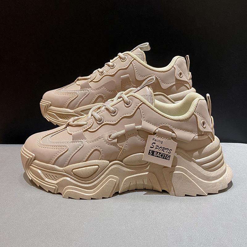 

Осень и зима бархатные папины кроссовки инс прилив увеличение повседневные спортивные туфли женские на толстой подошве универсальные хлопковые туфли женские K- 40 хаки