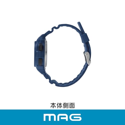 MAG Digital Watch, Solar Powered, Dual Power, Waterproof, Urethane Strap, Small Size, Suitable for Children, MW-551A NB, Navy