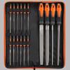 17-Piece Metal File Set: Round Steel Files & Grinding Tools with Bag