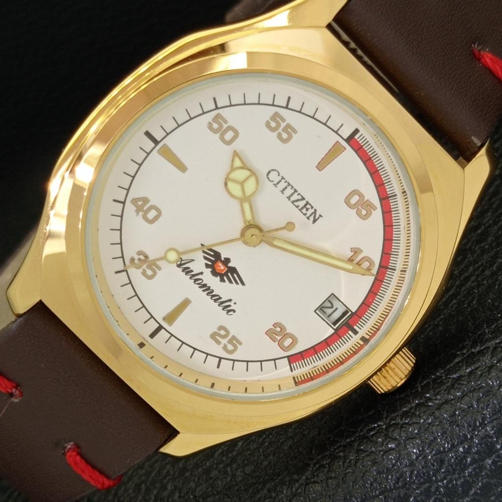 

ВОССТАНОВЛЕННЫЕ АВТОМАТИЧЕСКИЕ ЧАСЫ CITIZEN 8200 JAPAN MENS DATE BEL DIAL WATCH a432607-2 R112-a432607