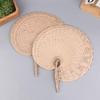 Farmhouse Style Handmade Woven Palm Leaf Fan Wedding Hand Fans For Summer Home Decoration Beach Parties Outdoor Events
