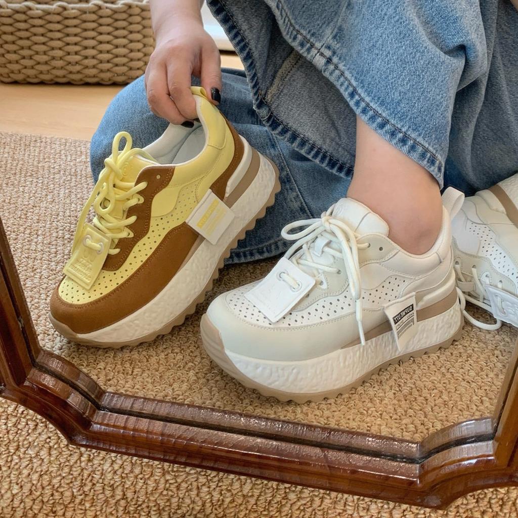 Inner heightening dad shoes women's 2025 autumn new lightweight thick-soled mesh breathable versatile casual sports Forrest Gump shoes