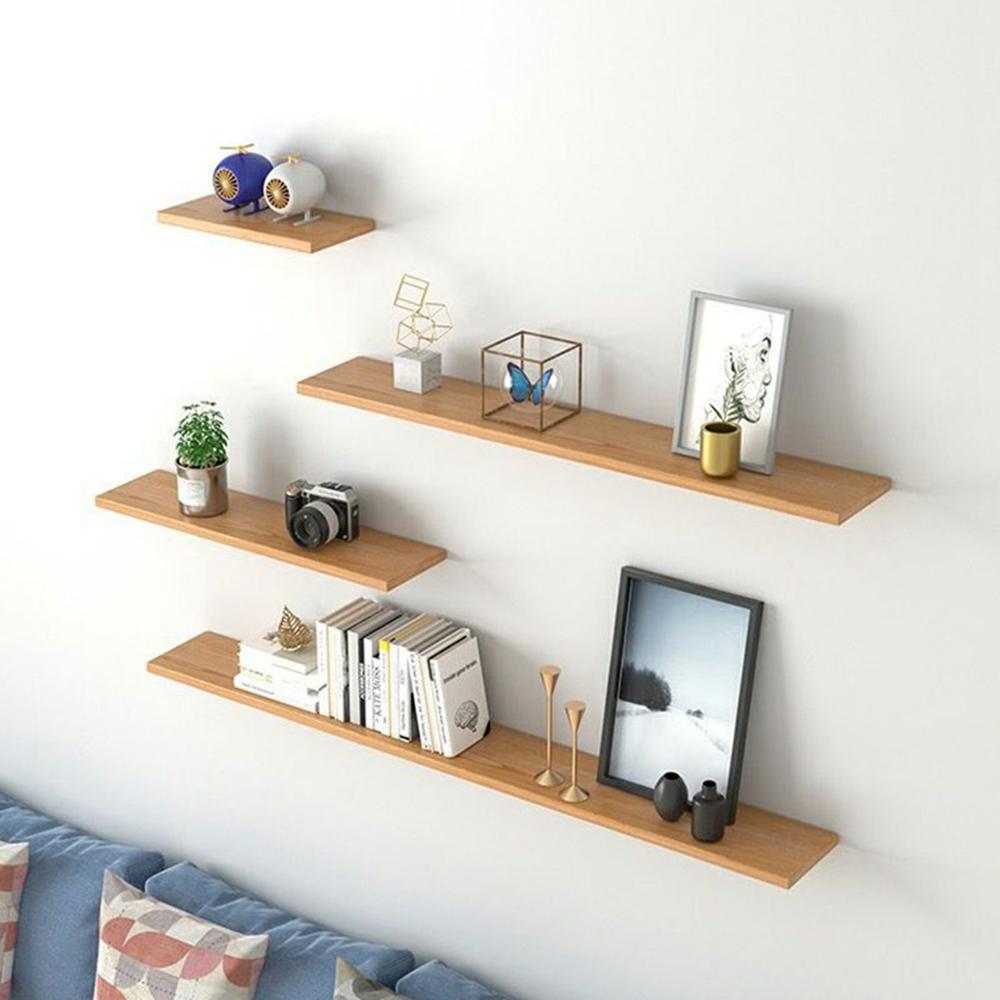 30cm Floating Wall Shelf Decorative Wooden Bookshelf for Living Room Bedroom Display Rack