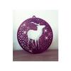 Médaillon en bois - Artemio - Misty winter - Motif cerf - 20 cm - Personnalisable