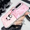 Cute Panda Cartoon Gradient Phone Case For Samsung Galaxy A56 A07 A17 A55 A36 A26 A16 A53 A06 A14 A24 A34 A54 A15 A12 Hard Cover