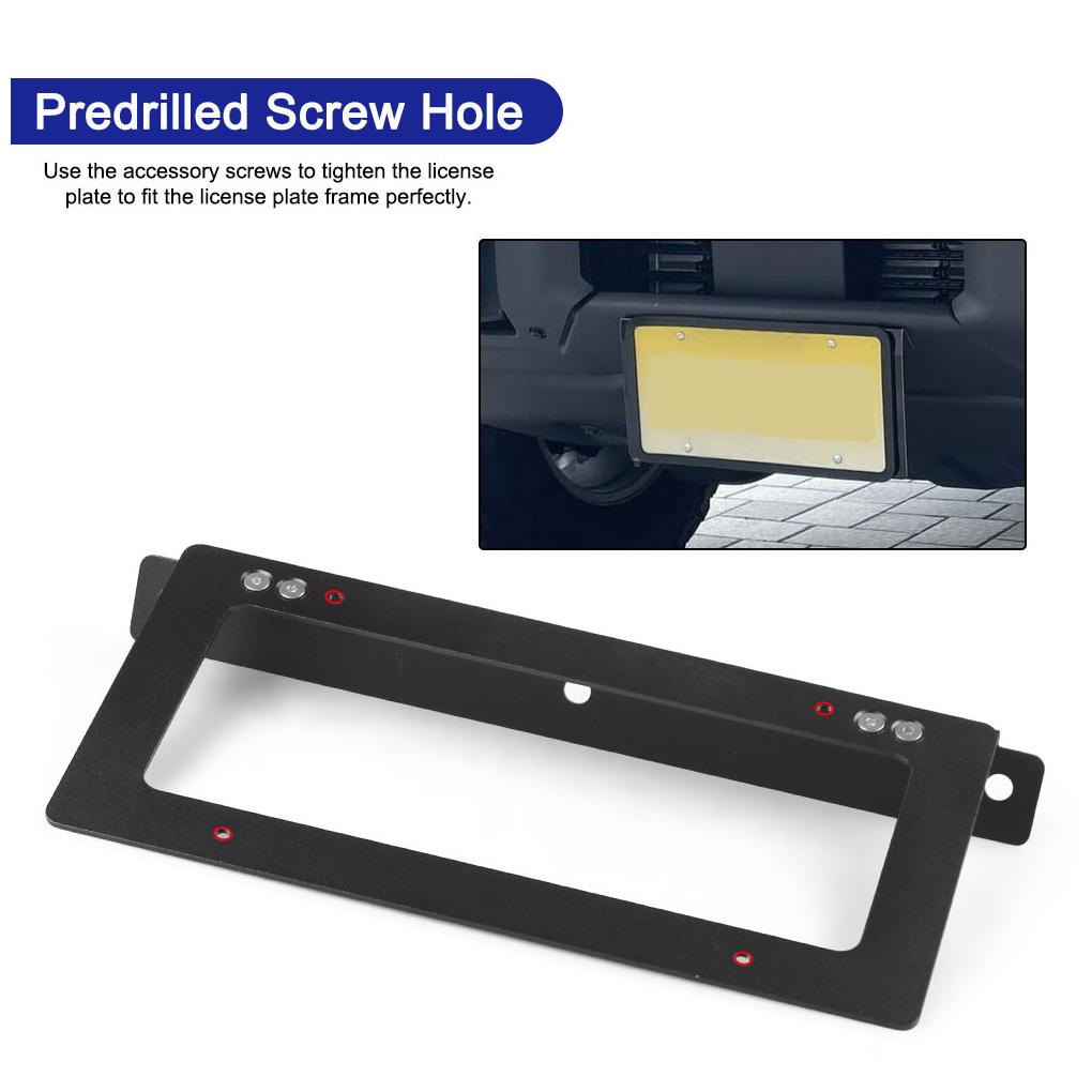 Car Front License Plate Protection Bracket Fixing Frame Mounting Drilling Holder Exterior Artifact Parts Accessories