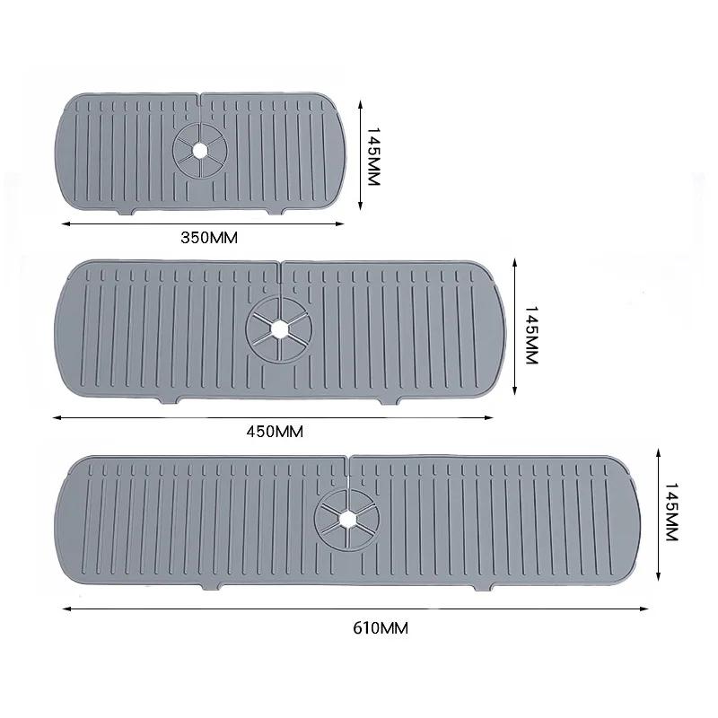 Faucet Absorbent Mat Silicon Kitchen Sink Splash Guard Drain Pad Water Splash Catcher Mats Countertop Protector Kitchen Gadgets