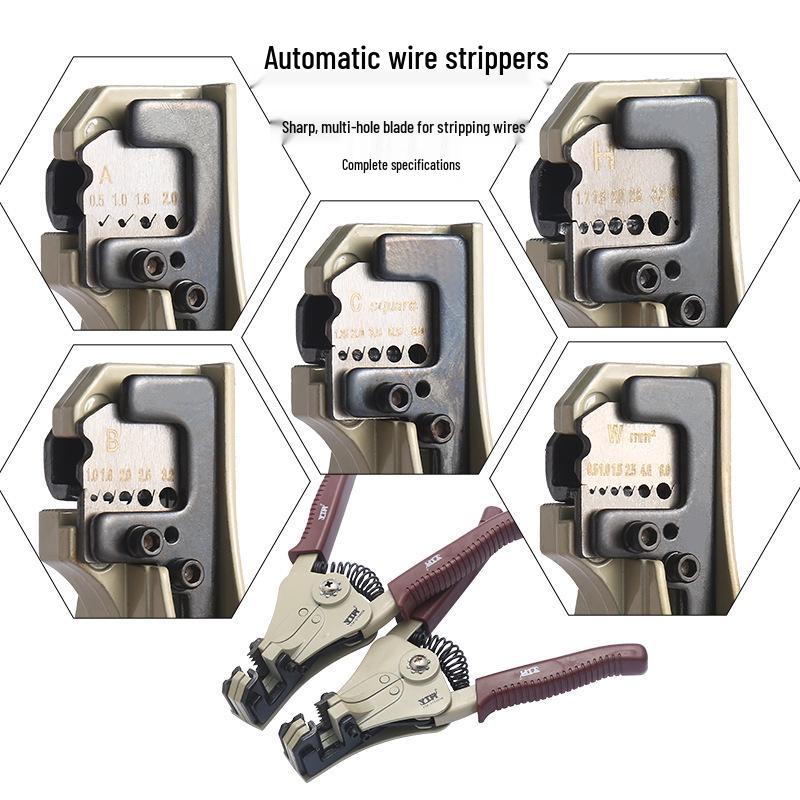 Universal Electrician Wire Strippers and Crimping Pliers, Multifunctional Tool for Wiring and Cable Cutting