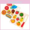 Wooden Magnetic Fruit And Vegetable Cutting Toy For Kids Kitchen Play