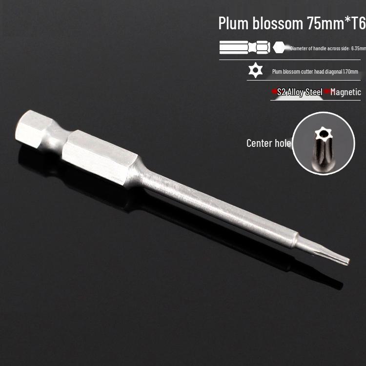 Magnetic 50mm Star Screwdriver & Hex Bit Set for Electric Drills