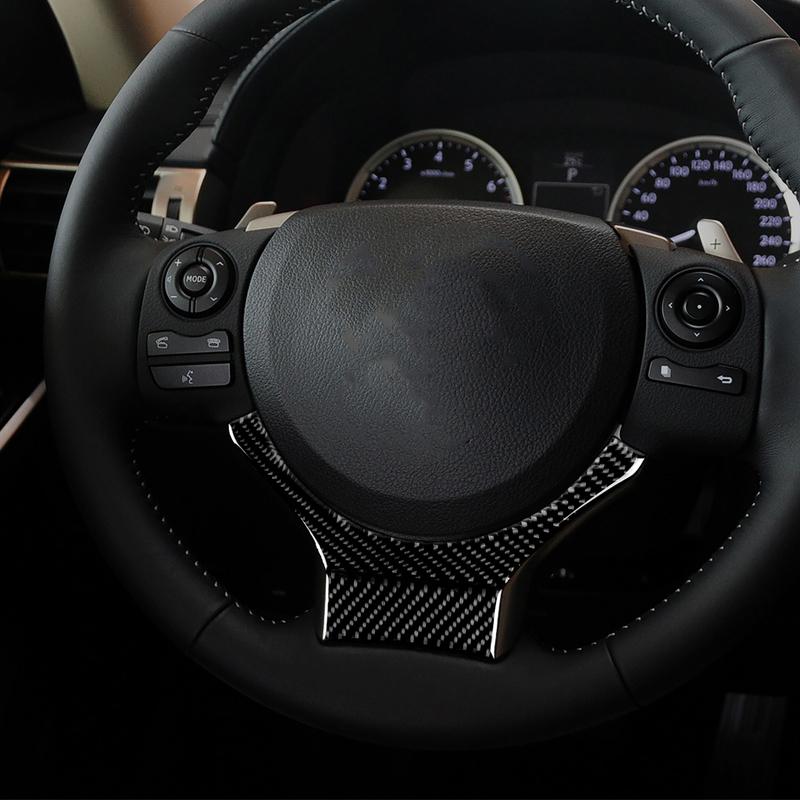Carbon Fiber Car Accessories Driver Wheel Decorative Modified Interior Cover Sticker Trim For Lexus IS250 IS350 300H 2013-