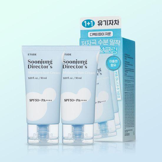 

[НОВИНКА] Etude Soon Jung Director’s Moisture Sun Cream – Увлажняющий и успокаивающий солнцезащитный крем SPF 50+ PA++++ 1 + 1 Двойная упаковка (50 мл / 1,69 жидких унций)
