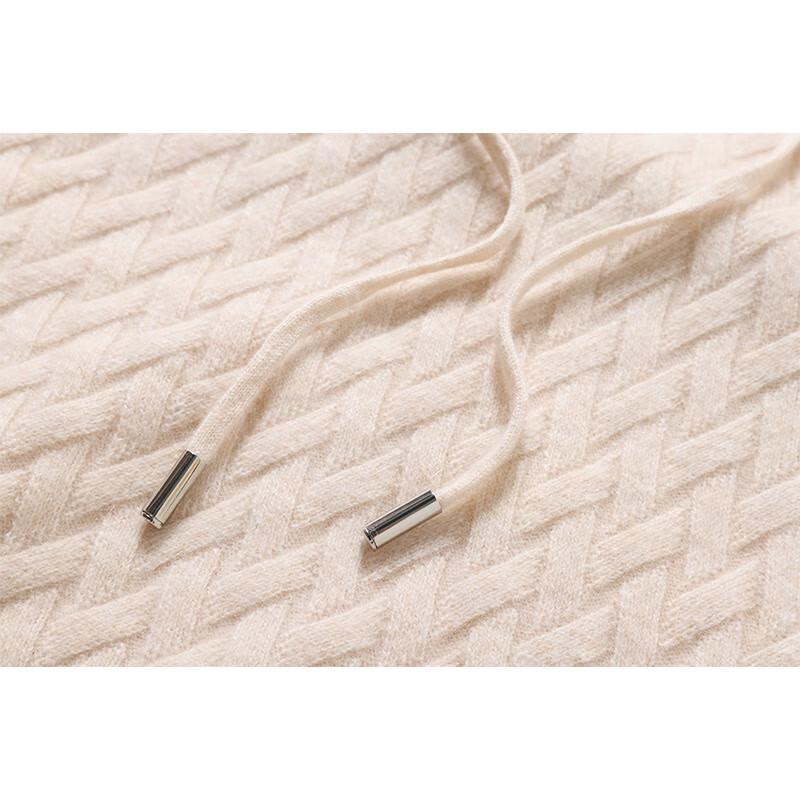 G·TENNA MHSH-315 Women's Hooded Cashmere Blend Pullover