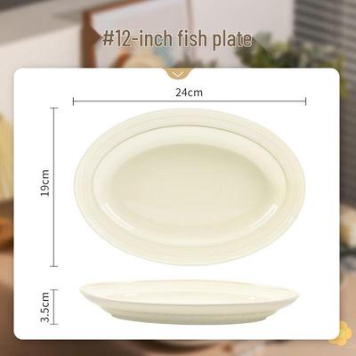Wuhe Milk-Like Embossed Nordic Ceramic Dinnerware Set