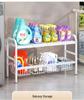 Retractable Under-Sink Tiered Shelf and Pot Storage Rack