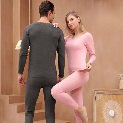 Conjunto de Roupa Interior Térmica de Caxemira de Imitação, para Homem e Mulher, Roupa de Outono, Calças de Outono, Roupa Fina de Outono para Homem