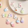 4Pcs 3D Easter Bunny Stickers Self-adhesive Cartoon Rabbit Stickers Decorations  Home Decoration