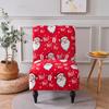 Christmas Decor Accent Armless Chair Cover Stretch Spandex Dining Chair Covers Nordic Sofa Slipcover For Living Room Kitchen