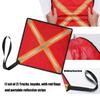 2Pcs Safety Travel Flag Kayak Warning Flag with Reflective Strips Canoes Red Warning Flag Travel Trailer Tow Accessory