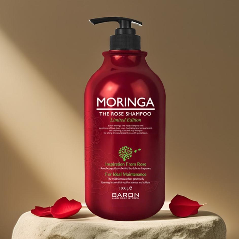 [Baron] Moringa Reparierendes / Erfrischendes Shampoo, Die Rose / Kirschblüte Limitierte Edition (1.000g) 1L