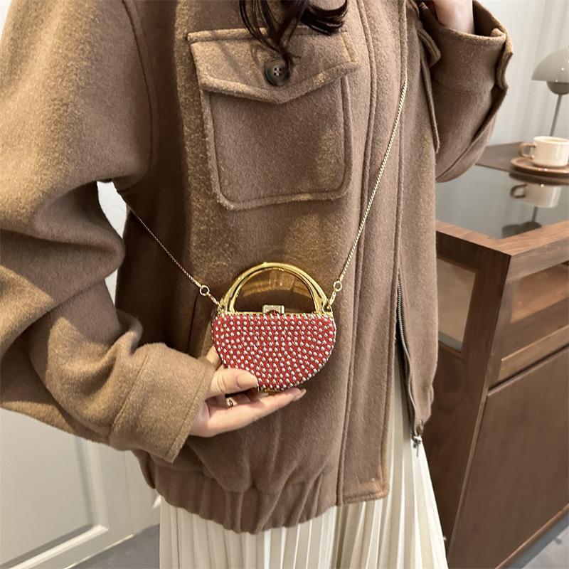 Mini Hollow out Crossbody Decorative Wallet Lock Buckle Hard Acrylic Daily Match Small Bag New 2026 Trendy Small Purse