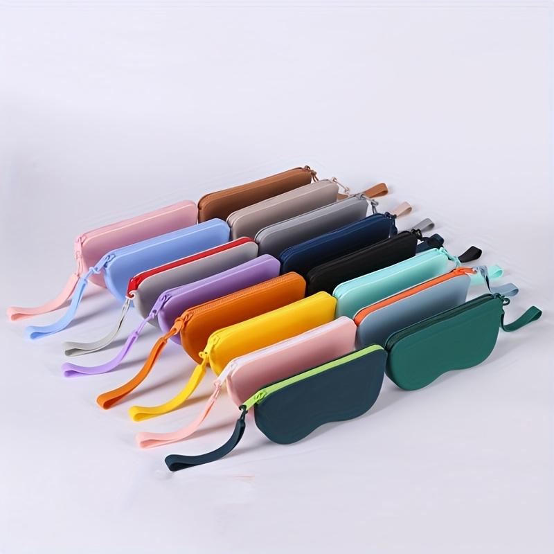 Multi-color Silicone Zipper Glasses Bag Storage Bag, Multi-purpose Small Anti-fall Debris Eyeglass Case Sunglasses Case