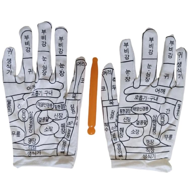 Acupressure Printed Glove for Reflexology Reusable Hand Massager Professional