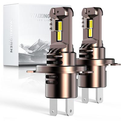 WAIXINGREN H4 LED Inspekcja Pojazdu Super Jasny H4 LED 5x 6500K Biały LED Poczwórne Ciepło Cichy Długi Hałas Zestaw 2 Reflektorów, Zgodny, Hi/Lo