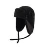 Warm Fleece-lined Winter Beanie Hat With Ear Flaps Adjustable Chin Strap Men Women Outdoor Skiing Cycling