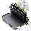 [Revetta] Stingray Leather Long Wallet, Galuchat, Large Capacity, 40 Card Slots, Black, Double Round Zipper, Men's Genuine Leather [191stw-2-a]