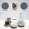 6PCS Anti Scald Silicone Coasters with Holder Protect Furniture Non-Slip Coasters for Drinks  Bar