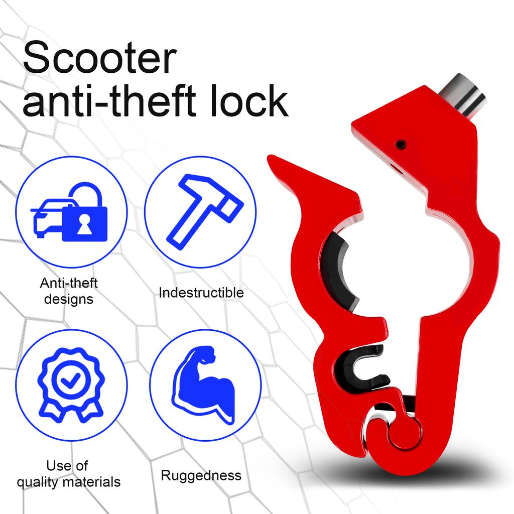 Motorcycle Handlebar Lock Aluminum Alloy Scooter Brake Clutch Security Locks Anti Theft Motorcycle Grip Lock Brake Handle Lock