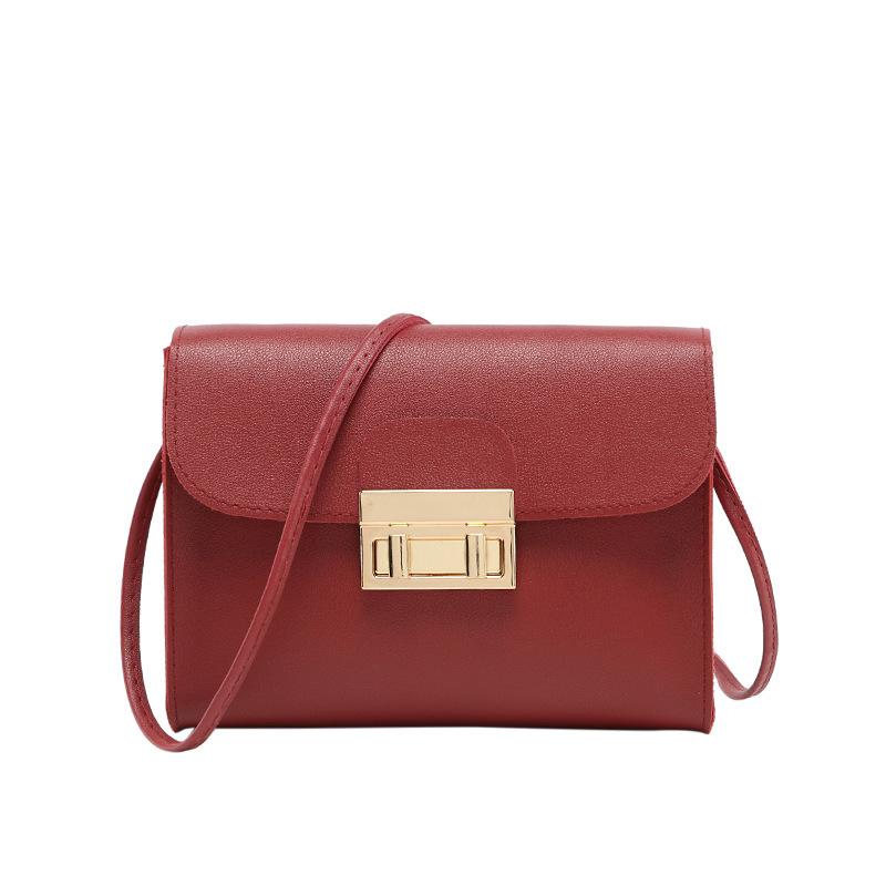 

Издание, персонализированный замок, маленькая квадратная сумка с логотипом 2024 года, лето и осень, новая сумка для мобильного телефона через плечо красный