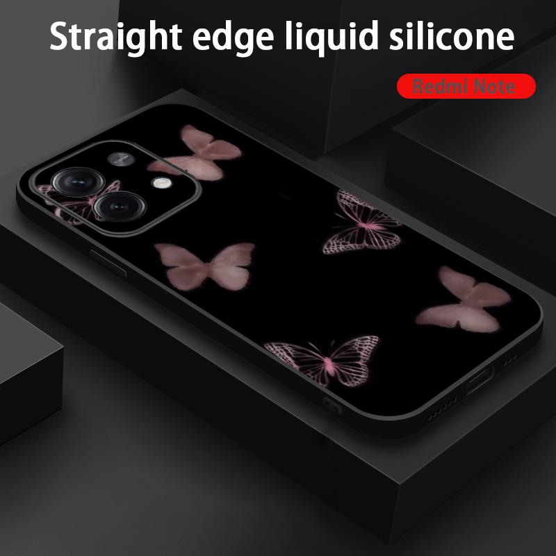 Fashion personal Butterfly pattern design Phone Case For Redmi Note 14 13 12 11 Pro Plus S 5G 14C A3 Soft Black Phone Cover