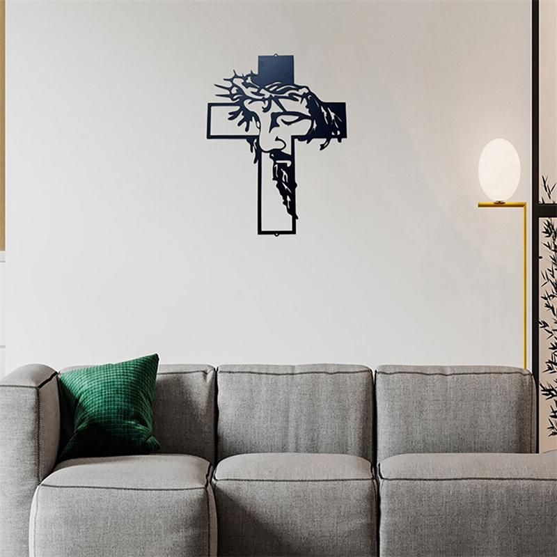 Cross Acrylic Sign, Jesus Wall Art Decor, Modern Wall Decoration, Silhouette Art, Suitable For Home Office Living Room Bedroom