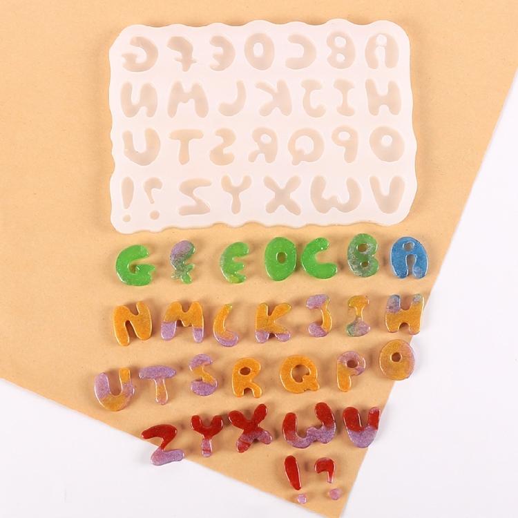 Alphabet Letter Shaped Silicone Molds Fondant Chocolate Mould Cake-Topper Decors