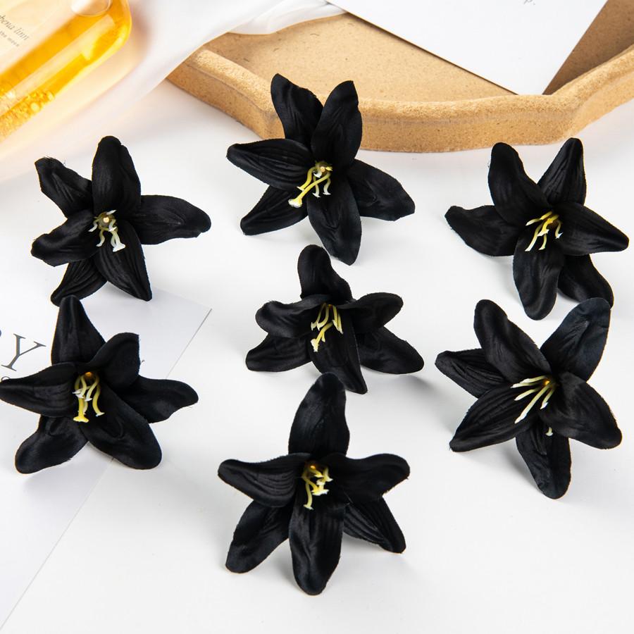 

Silk Lily Artificial Flower Wedding Festival Party Garden Home Room Vase Table Decora Wreath Hotsale Cliping Diy Gifts Candy Box 40 pieces