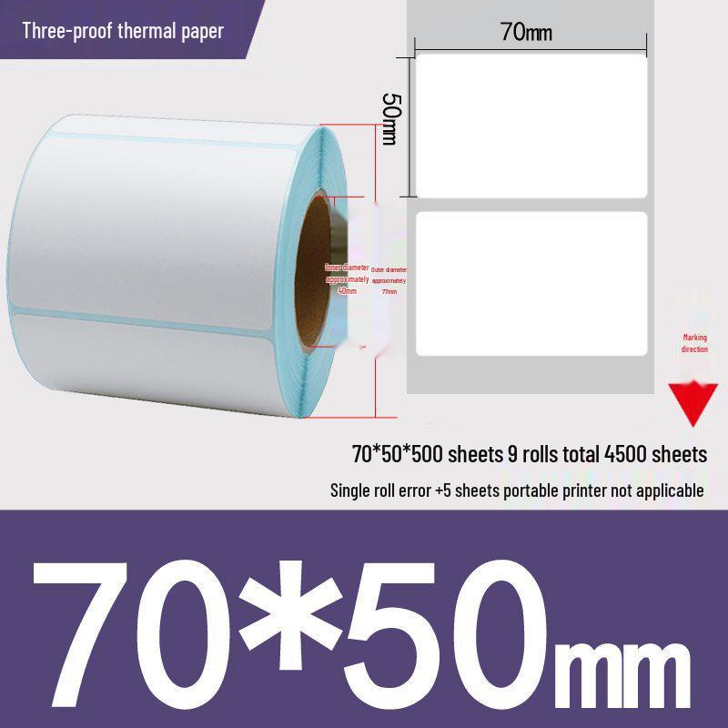 Thermal Self-Adhesive Barcode Print Labels for Logistics and Supermarket Scales (Sizes: 100 To 20)
