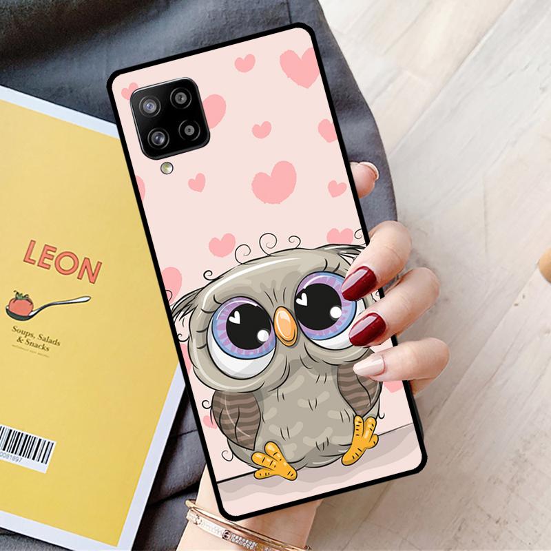 Cute Cartoon Owl For Samsung Galaxy A54 A14 A16 A26 A36 A56 A22 A32 A52 A55 A35 A05 A06 A15 A53 A33 A13 Case