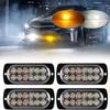 12 Led Lamp Beads Ultra-thin Warning Light 12v-24v 12w Ultra-bright Side Led Flashing Lights For Motorcycle Trolley Truck