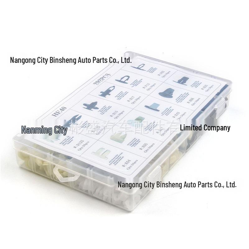 292PCS Boxed Snap Fasteners for Toyota/Mitsubishi: Car Body Rivets, Clips, Speed Nuts, and Seats.