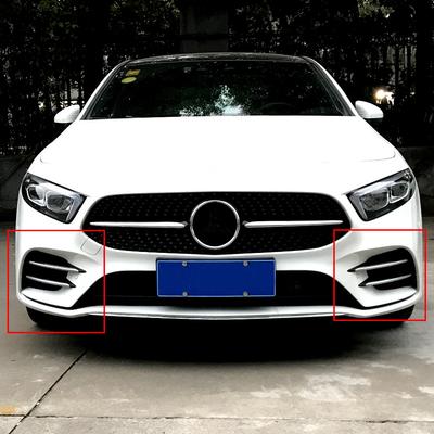For Mercedes-Benz A-Class A180L A200L 2019 New A-Class Sports Air Intake Grille Fog Light Decorative Strip Exterior Accessories